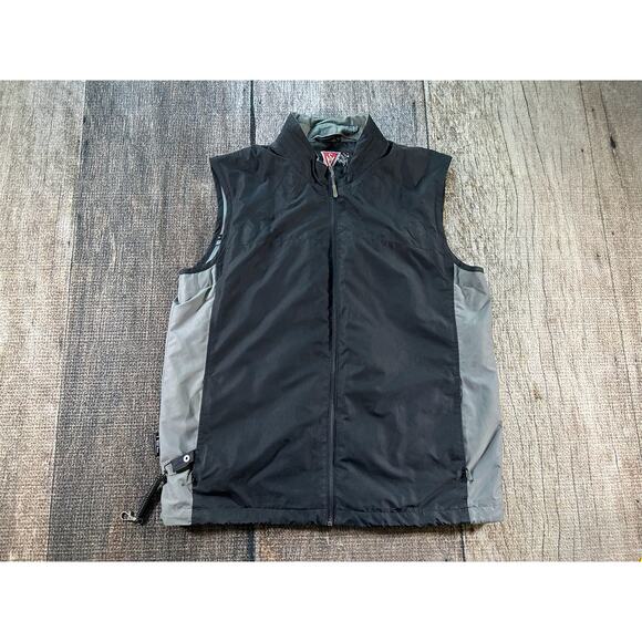ScotteVest Utility Travel Vest Mens Large Black Gray Full Zip - Picture 1 of 10
